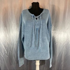 J. Crew women’s lace up knit sweater